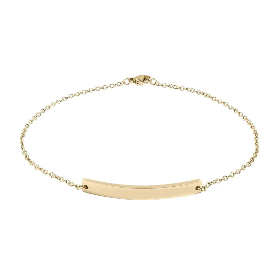 Curved Bar Anklet (Engraving)