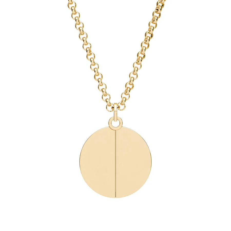 Hidden Message Circle Necklace (Engraving)
