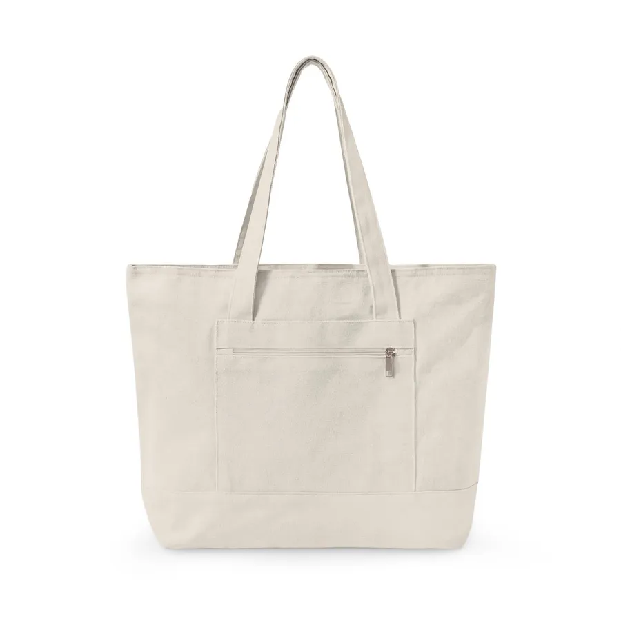 Zippered Canvas Tote