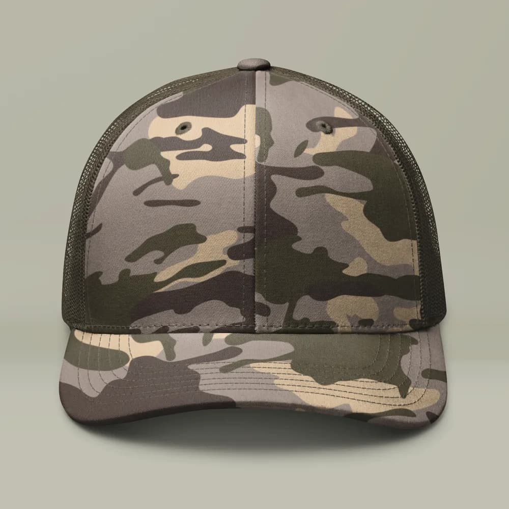 Camouflage Trucker Hat (Embroidery)