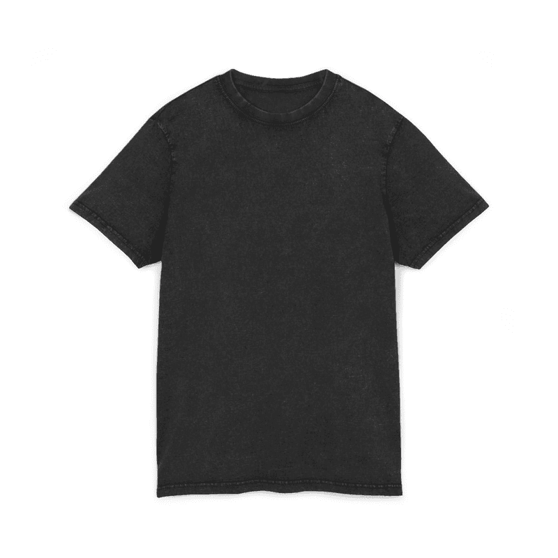 Acid Washed Round Neck Tee