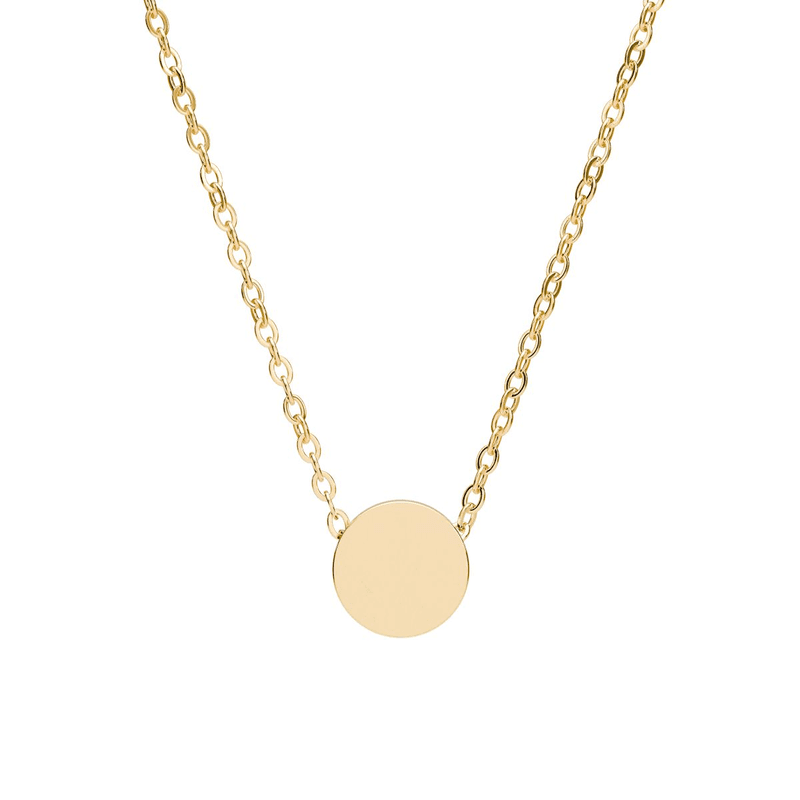 Mini Circle Necklace (Engraving)