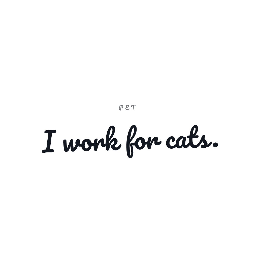 I Work For Cats